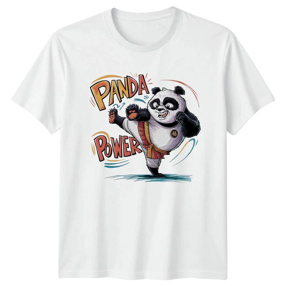 Panda Power Animal Pun Funny Kung Fu Cartoon Graphic - Adult & Kids T-Shirts, Sweatshirts & Hoodies apparel design preview 1
