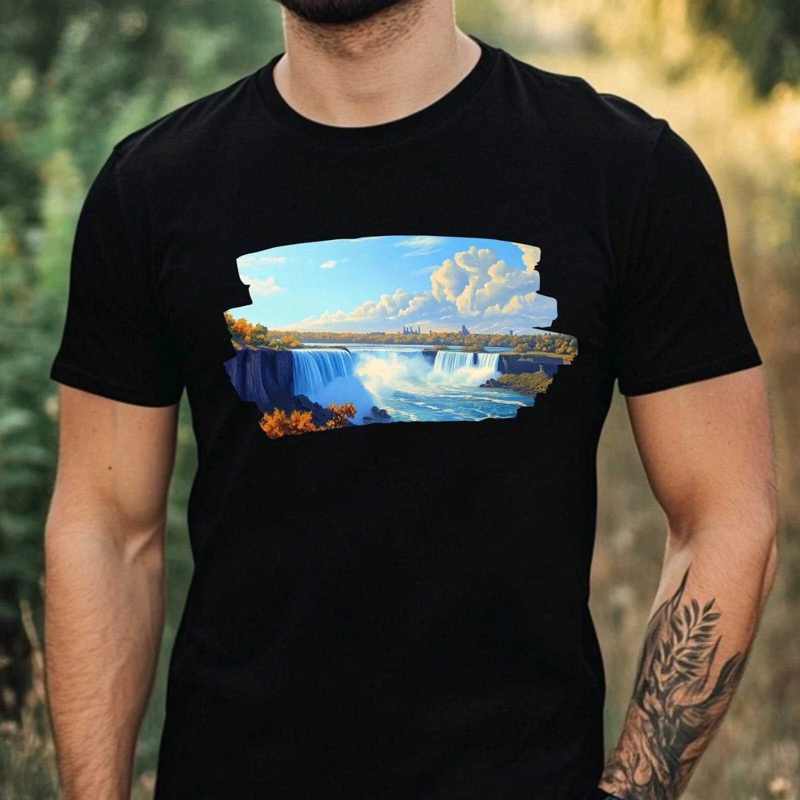 Mens Niagara Falls Motif Cotton Size XS to 5XL - Adult & Kids T-Shirts, Sweatshirts & Hoodies apparel design preview 1