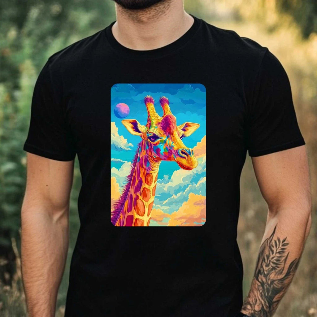 Mens Giraffe Anime Style Print Cotton Size XS to 5XL - Adult & Kids T-Shirts, Sweatshirts & Hoodies apparel design preview 1