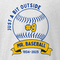 NEW Just A Bit Outside Bob Uecker Tribute Brewers RIP - Adult & Kids T-Shirts, Sweatshirts & Hoodies apparel design preview 1