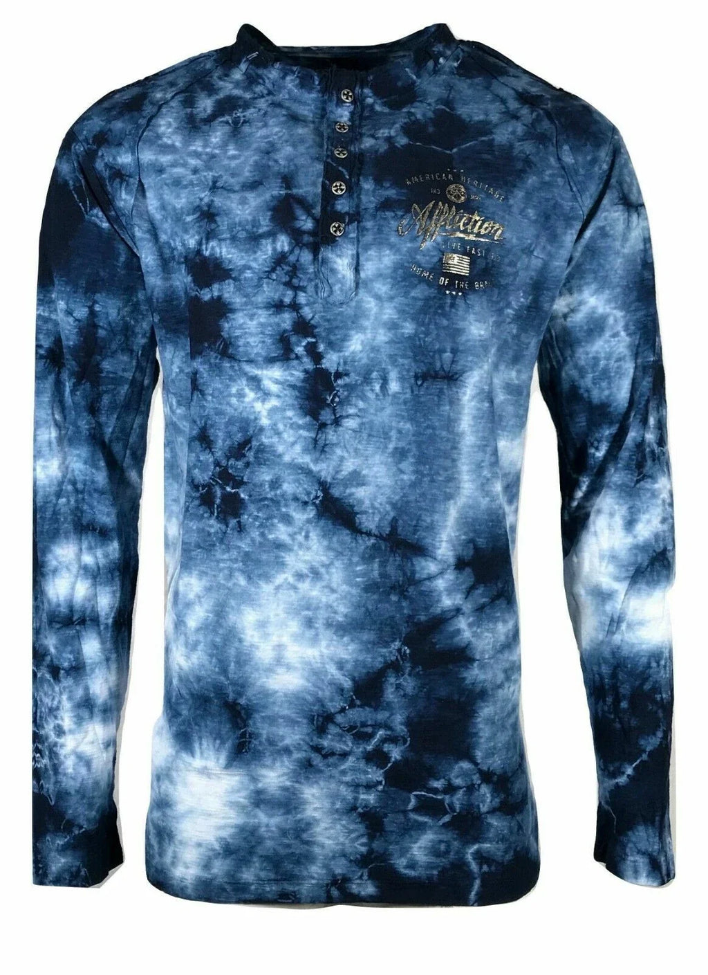 AFFLICTION Men's BRAVE HERITAGE Blue/Welch Biker - Adult & Kids T-Shirts, Sweatshirts & Hoodies apparel design preview 1