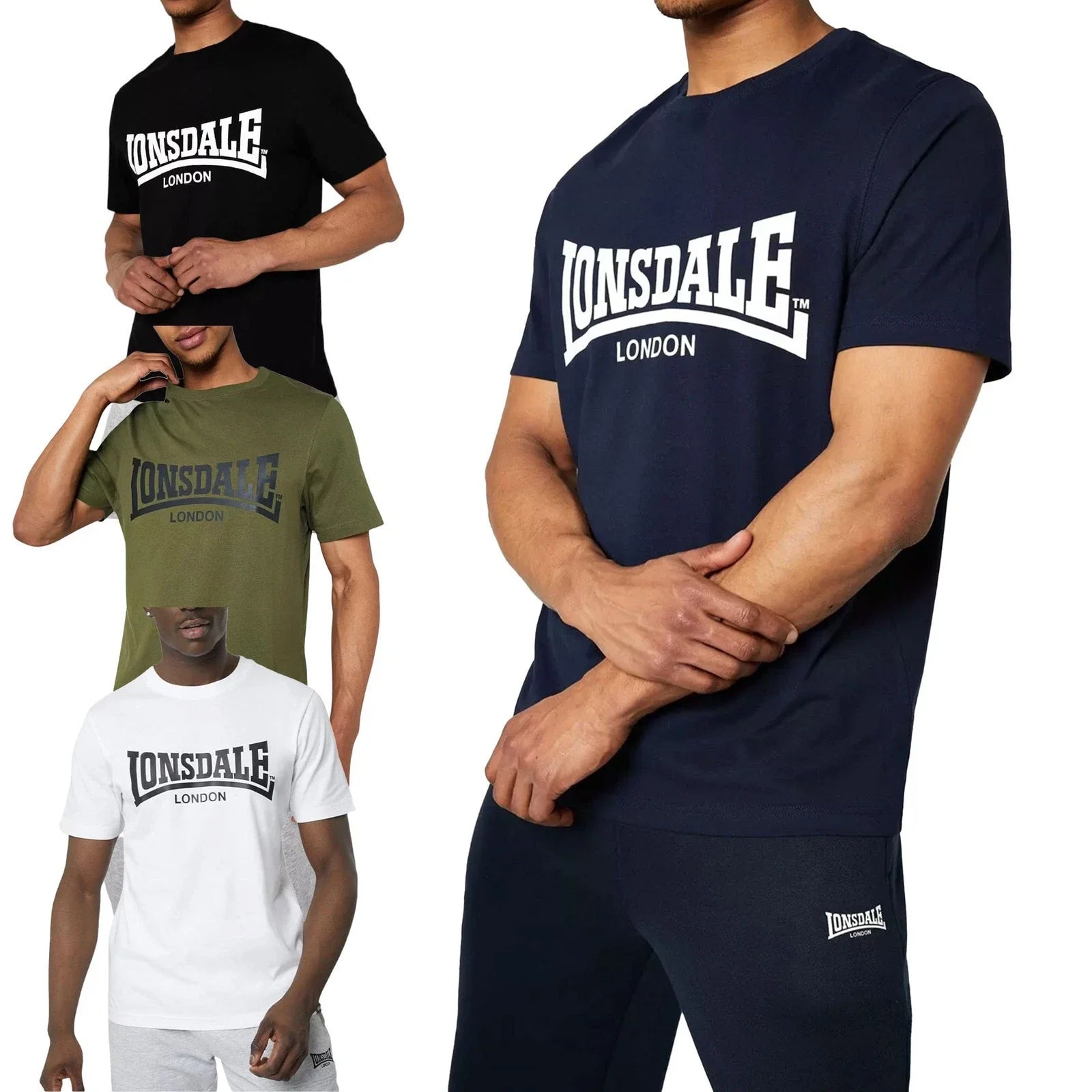Lonsdale Mens Essential Logo Crew Neck Short Sleeve - Adult & Kids T-Shirts, Sweatshirts & Hoodies apparel design preview 1