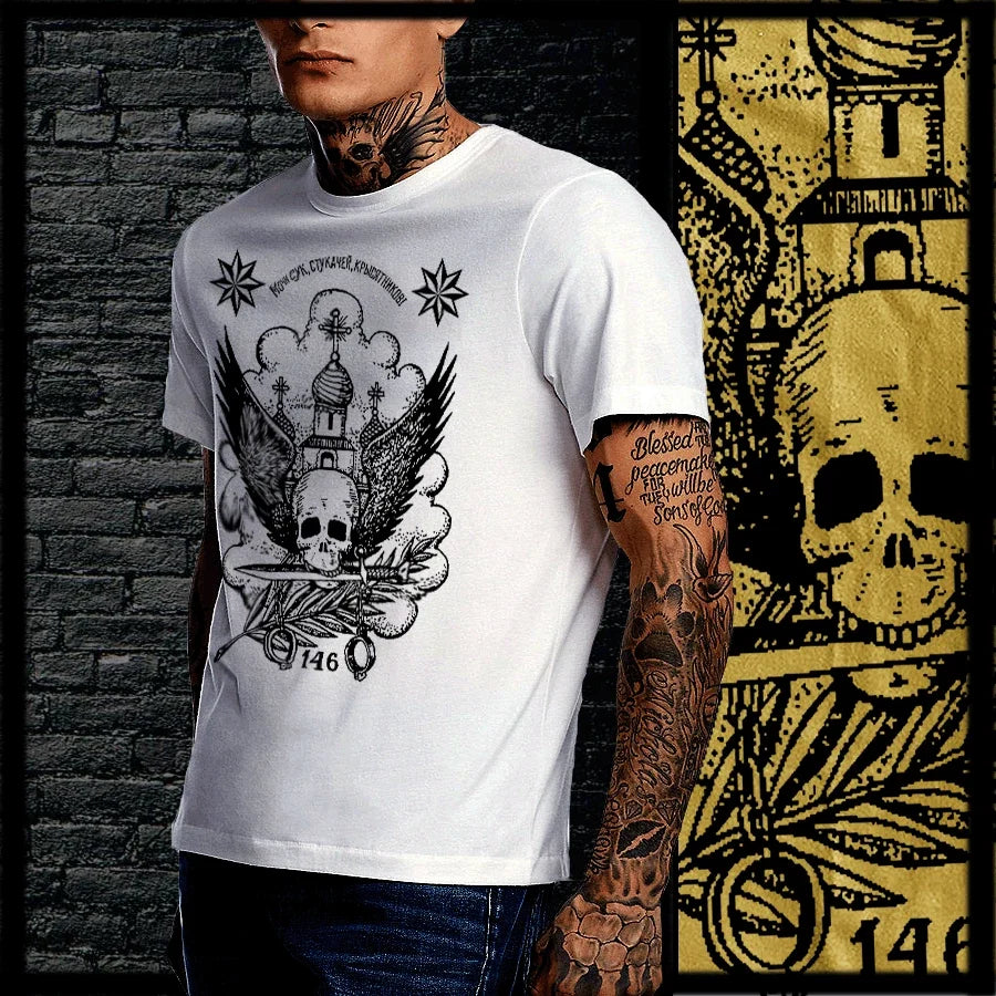 Russian Mob Mafia Tattoo Gangster Urban Streetwear - Adult & Kids T-Shirts, Sweatshirts & Hoodies apparel design preview 1