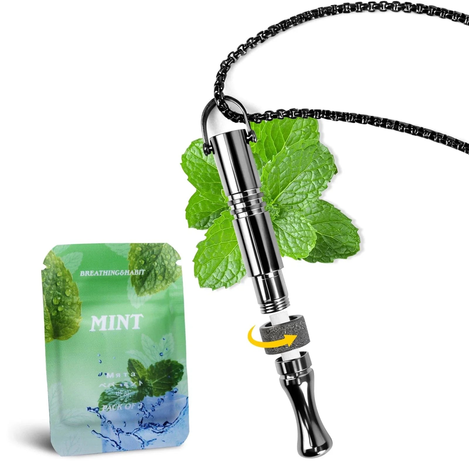 Stop Smoking Aid Device with Fidget Ring and Mint - Adult & Kids T-Shirts, Sweatshirts & Hoodies apparel design preview 1