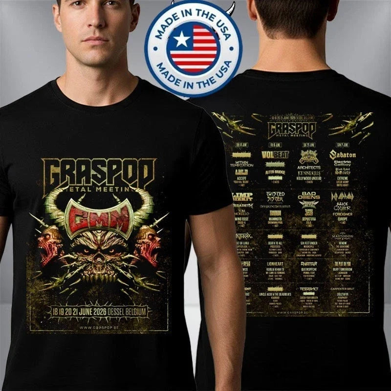 Graspop Metal Meeting Festival June 2026 Line Up For - Adult & Kids T-Shirts, Sweatshirts & Hoodies apparel design preview 1