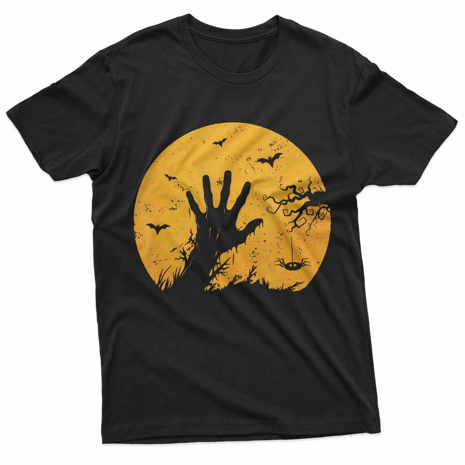 Moon Vintage Scary Spooky Horror Zombie Hand - Adult & Kids T-Shirts, Sweatshirts & Hoodies apparel design preview 1