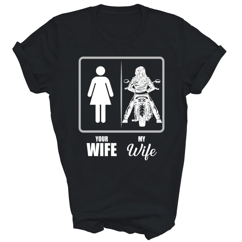 Your Wife My Biker motorcycle Gift - Adult & Kids T-Shirts, Sweatshirts & Hoodies apparel design preview 1