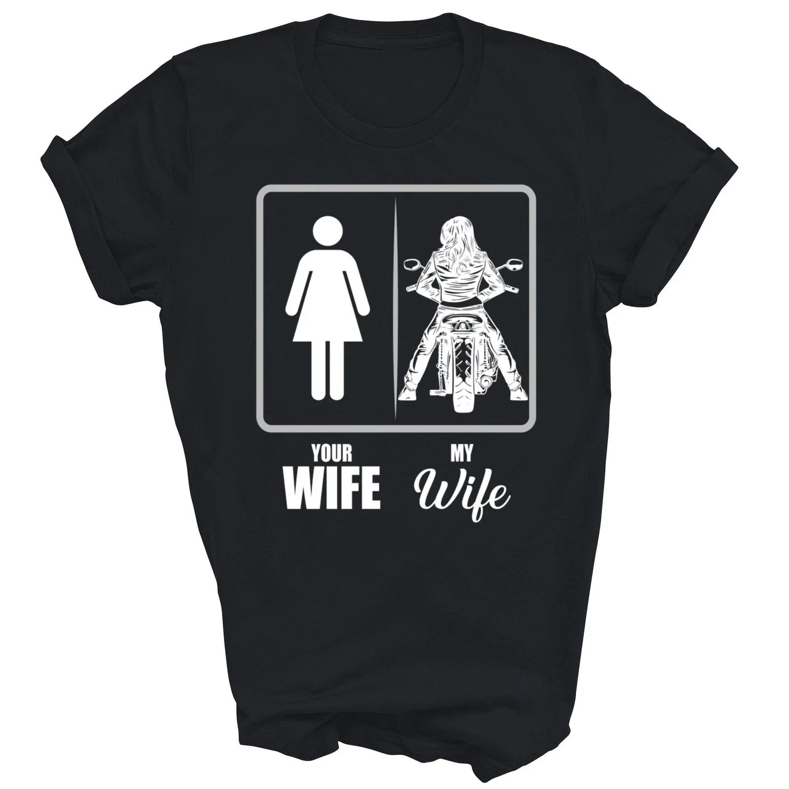 Your Wife My Biker motorcycle Gift - Adult & Kids T-Shirts, Sweatshirts & Hoodies apparel design preview 1