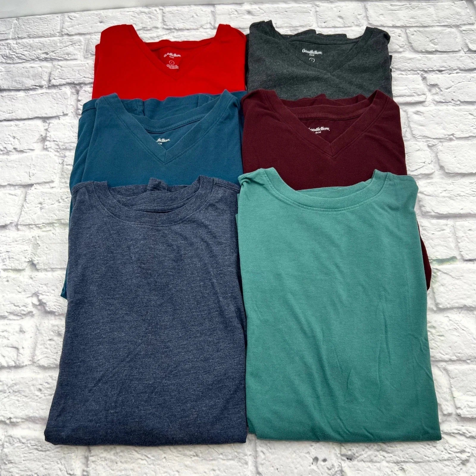 Goodfellow Co Mens Bundle Size L Lot of 6 V-Neck Crew - Adult & Kids T-Shirts, Sweatshirts & Hoodies apparel design preview 1