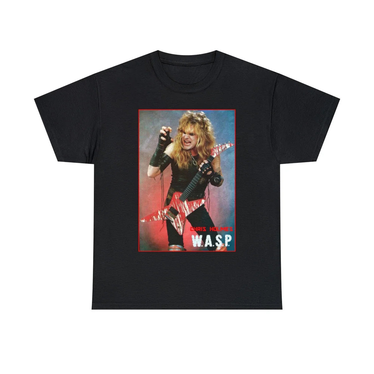 Chris Holmes of Wasp 80s LA metal Short Sleeve - Adult & Kids T-Shirts, Sweatshirts & Hoodies apparel design preview 1