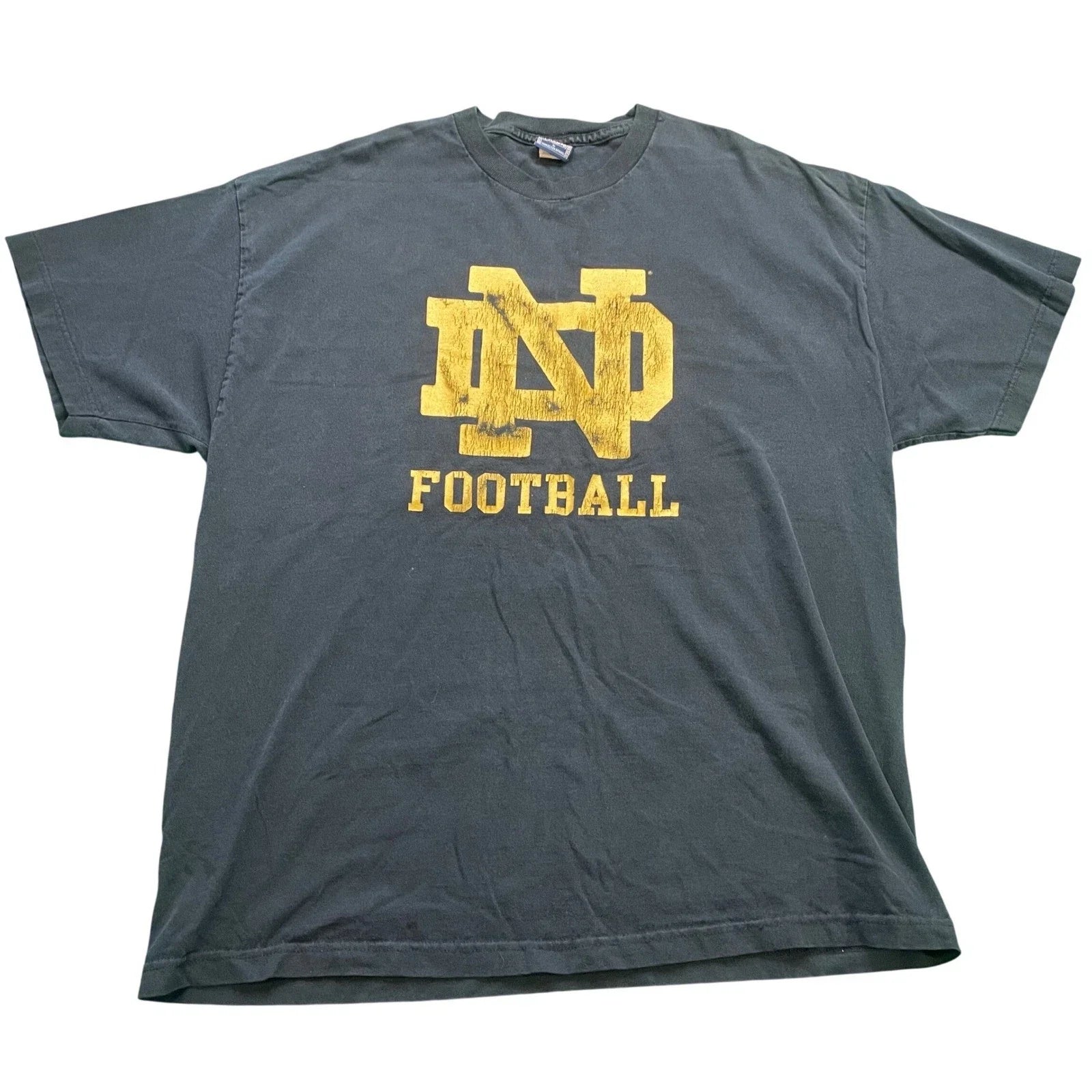 Vintage Notre Dame Football XL Navy Blue Champs Team - Adult & Kids T-Shirts, Sweatshirts & Hoodies apparel design preview 1