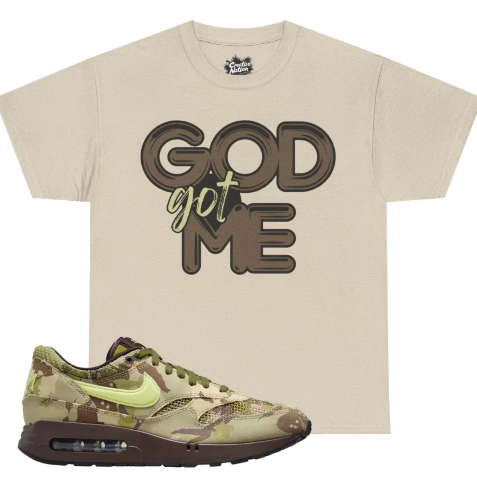 To Match Air Max 1 '86 OG Camo Light Lemon Twist GOD - Adult & Kids T-Shirts, Sweatshirts & Hoodies apparel design preview 1