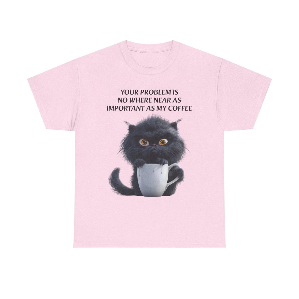 Grumpy Black Cat with Coffee Funny - Adult & Kids T-Shirts, Sweatshirts & Hoodies apparel design preview 1