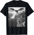 Funny Cat Selfie with Dragon Kawaii Fantasy Creature - Adult & Kids T-Shirts, Sweatshirts & Hoodies apparel design preview 1