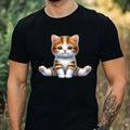 Mens Cat Yoga Print Cotton Size XS to 5XL - Adult & Kids T-Shirts, Sweatshirts & Hoodies apparel design preview 1