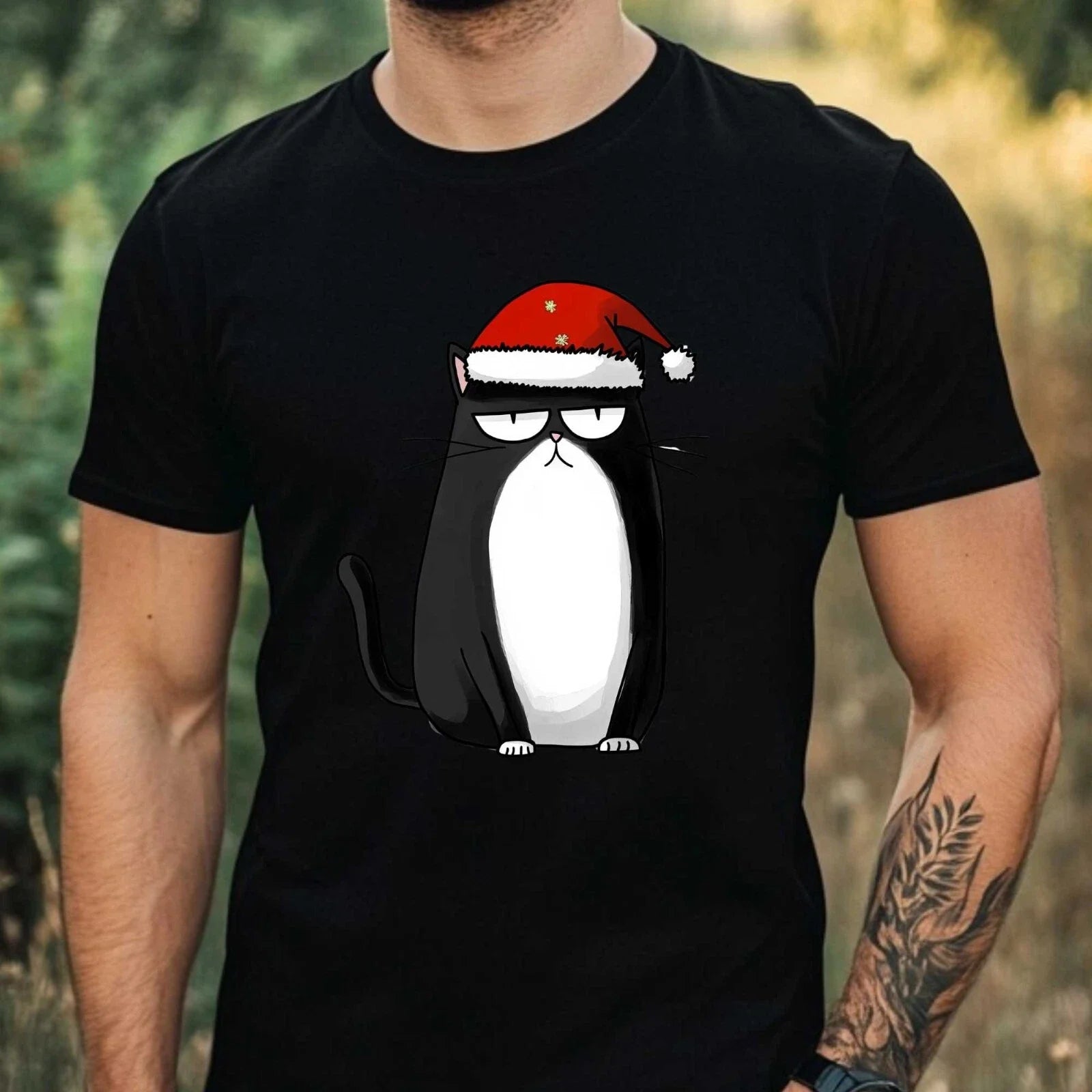Mens Whimsical Cat Print Cotton Size XS to 5XL - Adult & Kids T-Shirts, Sweatshirts & Hoodies apparel design preview 1