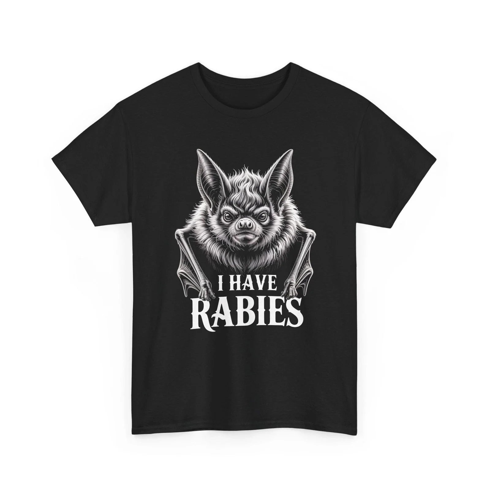 I Have Rabies Funny Sarcastic Bat Graphic Gothic - Adult & Kids T-Shirts, Sweatshirts & Hoodies apparel design preview 1