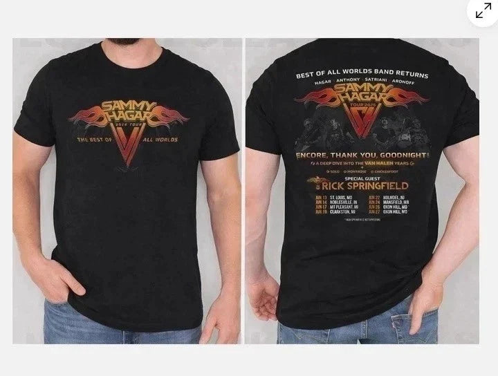 Sammy Hagar 2026 Best Of All Worlds Tour - Adult & Kids T-Shirts, Sweatshirts & Hoodies apparel design preview 1