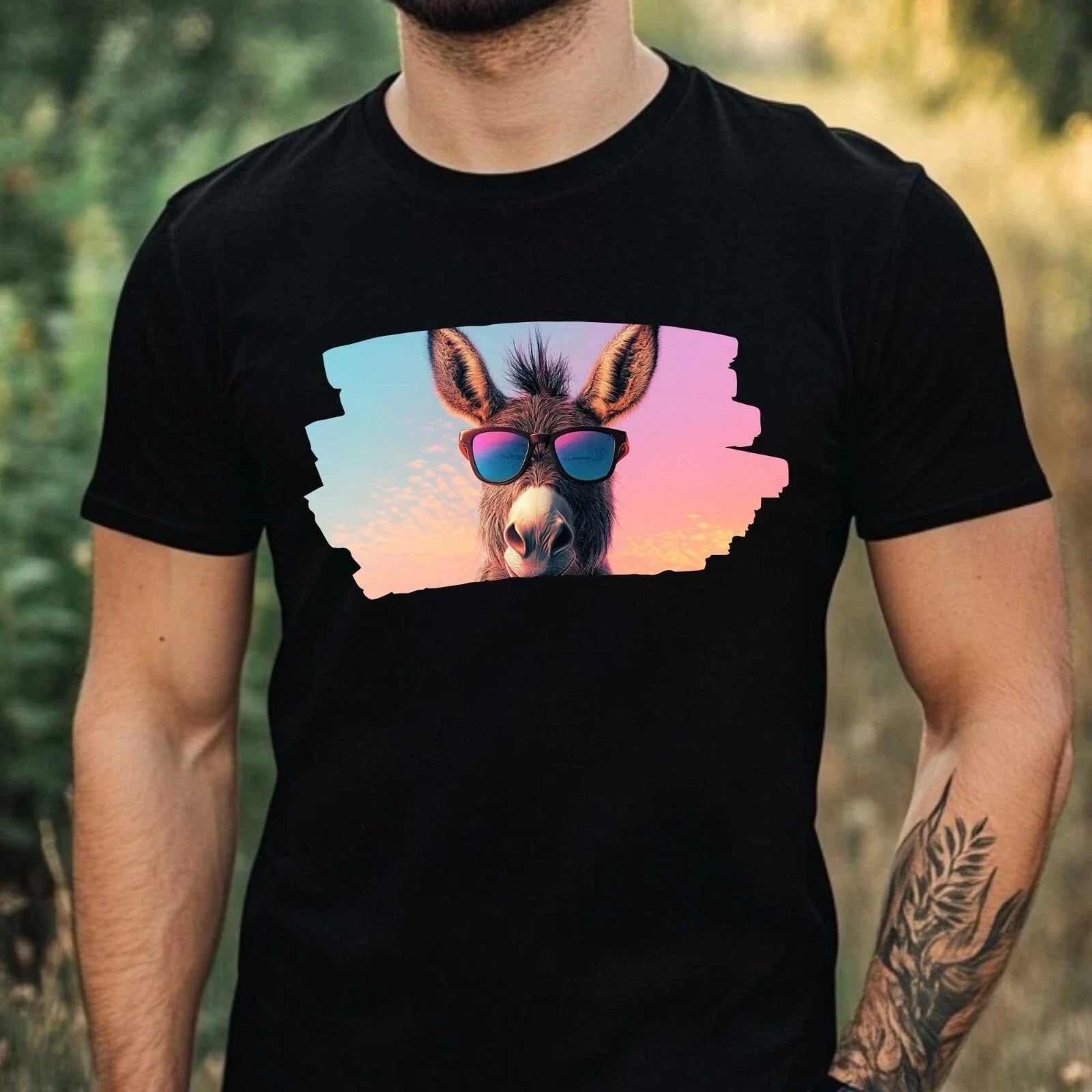 Men's Donkey Sunglasses Print Cotton Size XS to 5XL - Adult & Kids T-Shirts, Sweatshirts & Hoodies apparel design preview 1