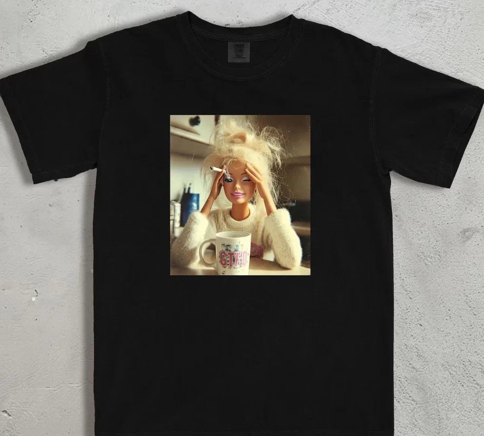 Vintage 90s Distressed Doll Meme - Adult & Kids T-Shirts, Sweatshirts & Hoodies apparel design preview 1