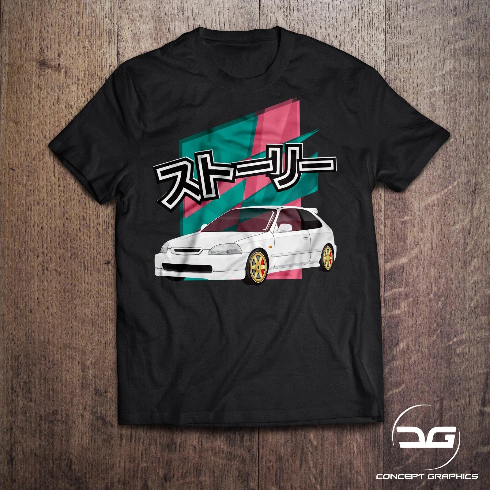 Honda Civic Ek9 JDM Legends Funny Novelty Drift Car - Adult & Kids T-Shirts, Sweatshirts & Hoodies apparel design preview 1