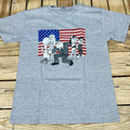 Vtg Y2K New Old Stock 2005 American Dad Flag Gray - Adult & Kids T-Shirts, Sweatshirts & Hoodies apparel design preview 1