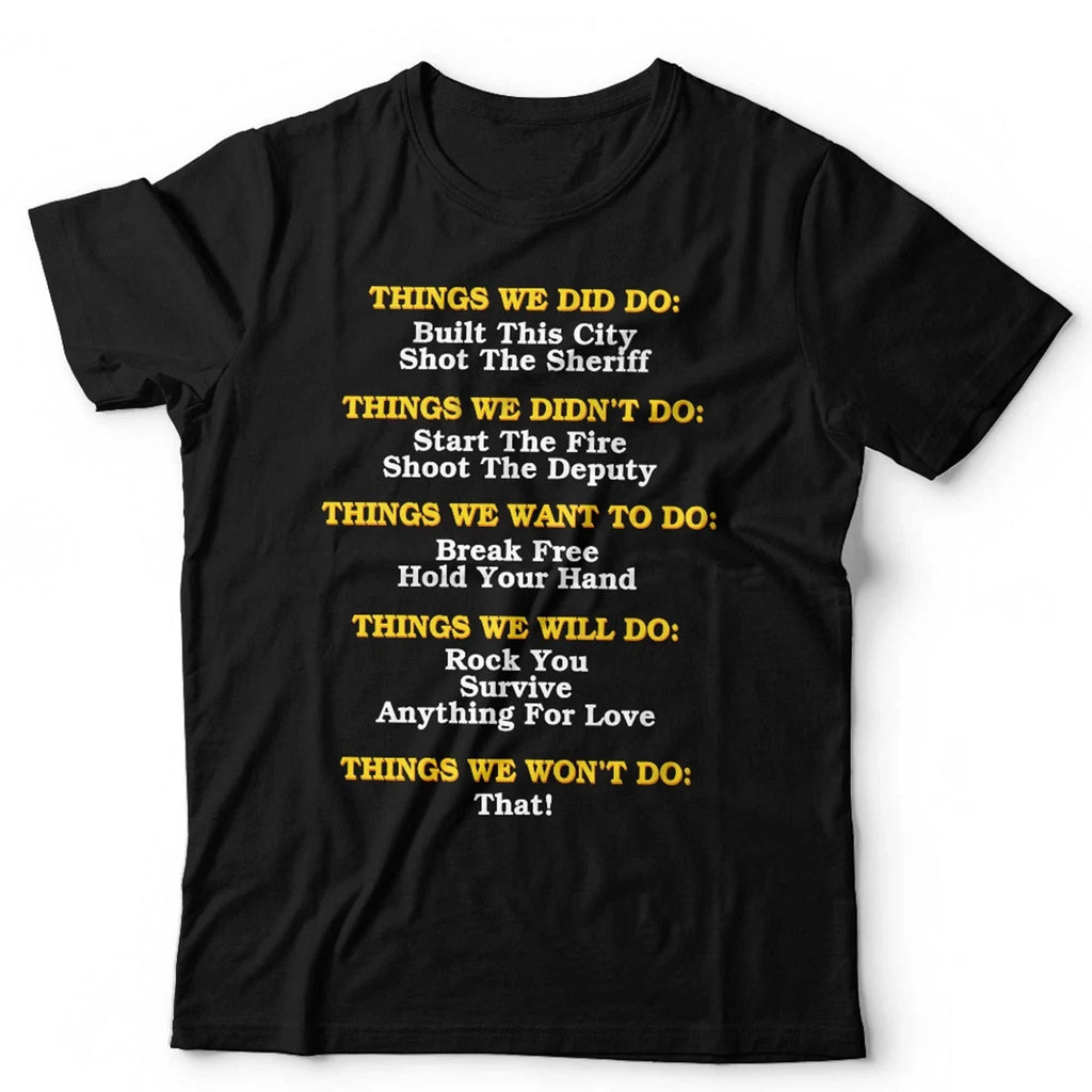 Funny Music Lyrics Unisex Ladies Pop Song Titles - Adult & Kids T-Shirts, Sweatshirts & Hoodies apparel design preview 1
