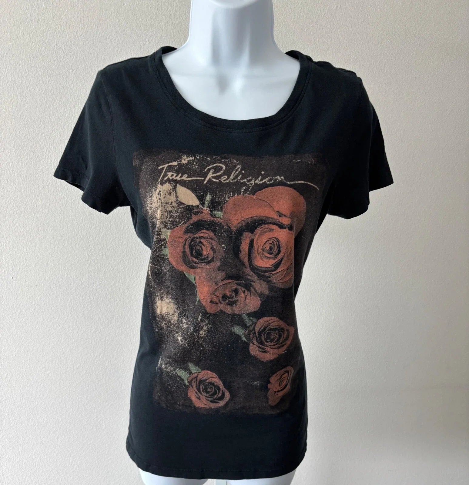 True Religion Rose Graphic Small Crew Neck Streetwear - Adult & Kids T-Shirts, Sweatshirts & Hoodies apparel design preview 1
