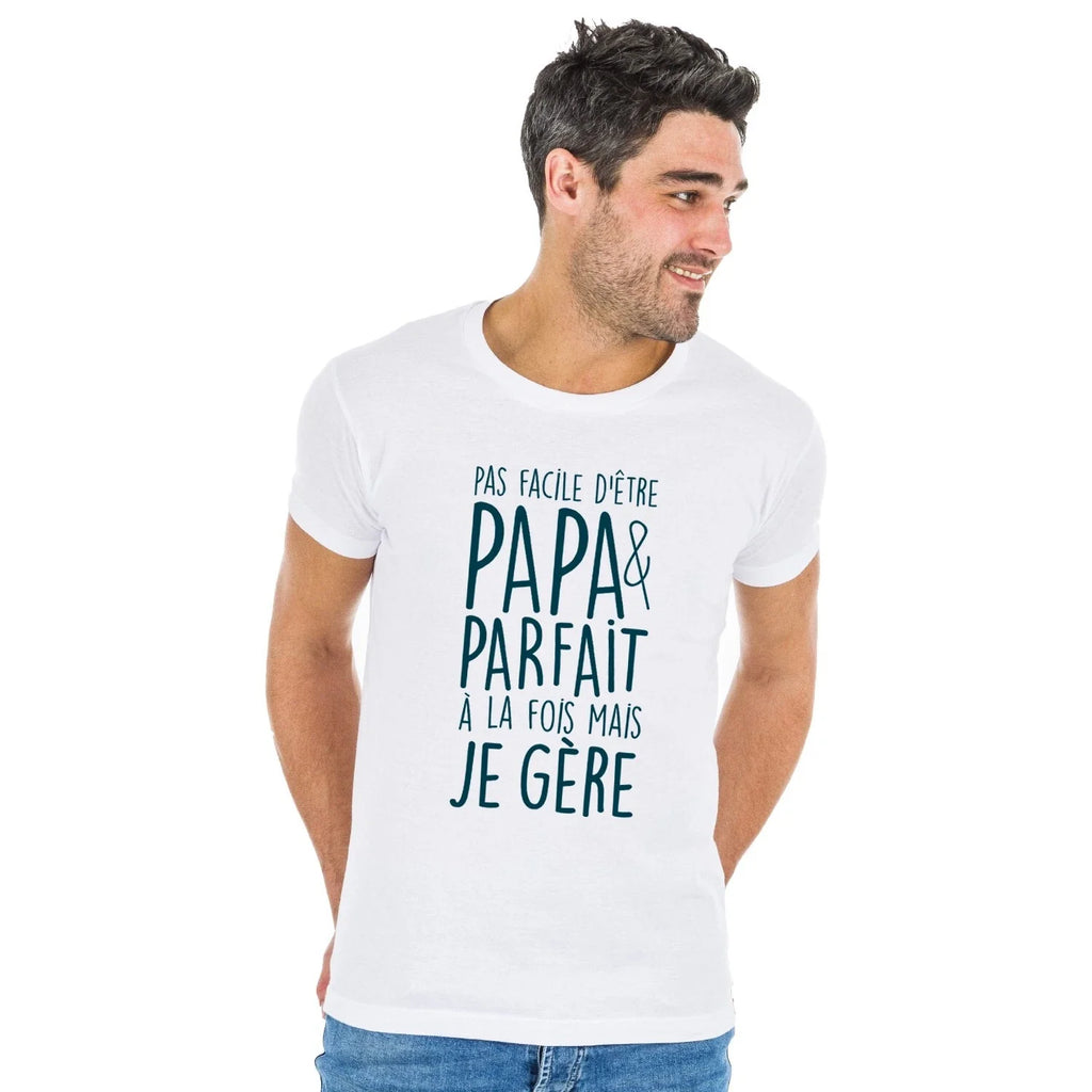 Men's Short Sleeve White, NOT EASY BEING DAD AND - Adult & Kids T-Shirts, Sweatshirts & Hoodies apparel design preview 1