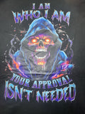 Neon Skull Graphic I Am Who Street Art, Custom Adult - Adult & Kids T-Shirts, Sweatshirts & Hoodies apparel design preview 1