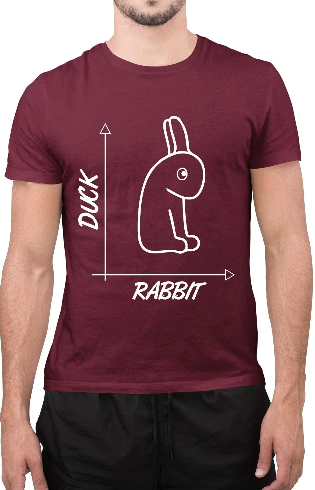 Funny Duck Rabbit Graph Optical Illusion Sarcastic - Adult & Kids T-Shirts, Sweatshirts & Hoodies apparel design preview 1