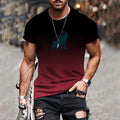 Mens Gradient Lion Print Short Sleeve Ombre Crewneck - Adult & Kids T-Shirts, Sweatshirts & Hoodies apparel design preview 1