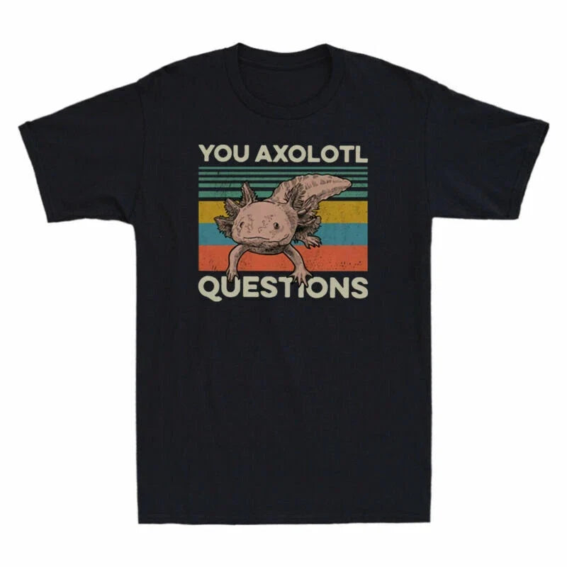 Lovers Questions Axolotl Black You Short Vintage - Adult & Kids T-Shirts, Sweatshirts & Hoodies apparel design preview 1