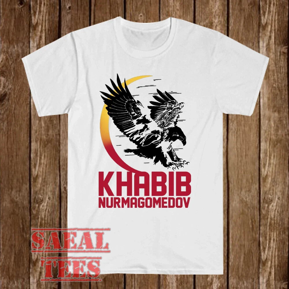 Khabib Nurmagomedov The Eagle Russian Men's White - Adult & Kids T-Shirts, Sweatshirts & Hoodies apparel design preview 1