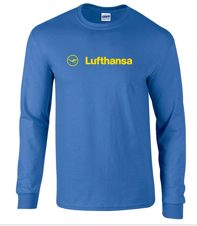 Royal Blue Lufthansa Vintage Logo German Airline - Adult & Kids T-Shirts, Sweatshirts & Hoodies apparel design preview 1