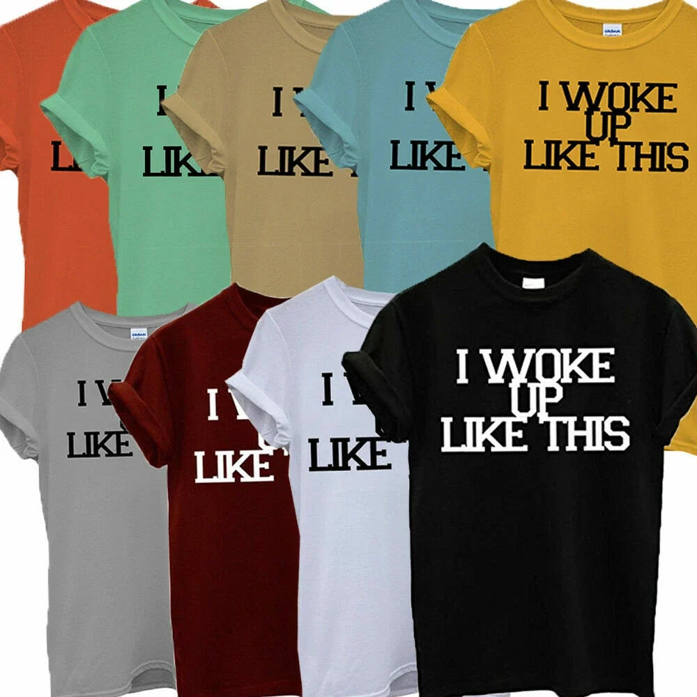 I WOKE UP LIKE THIS COOL FUNNY HIPSTER SWAG UNISEX - Adult & Kids T-Shirts, Sweatshirts & Hoodies apparel design preview 1