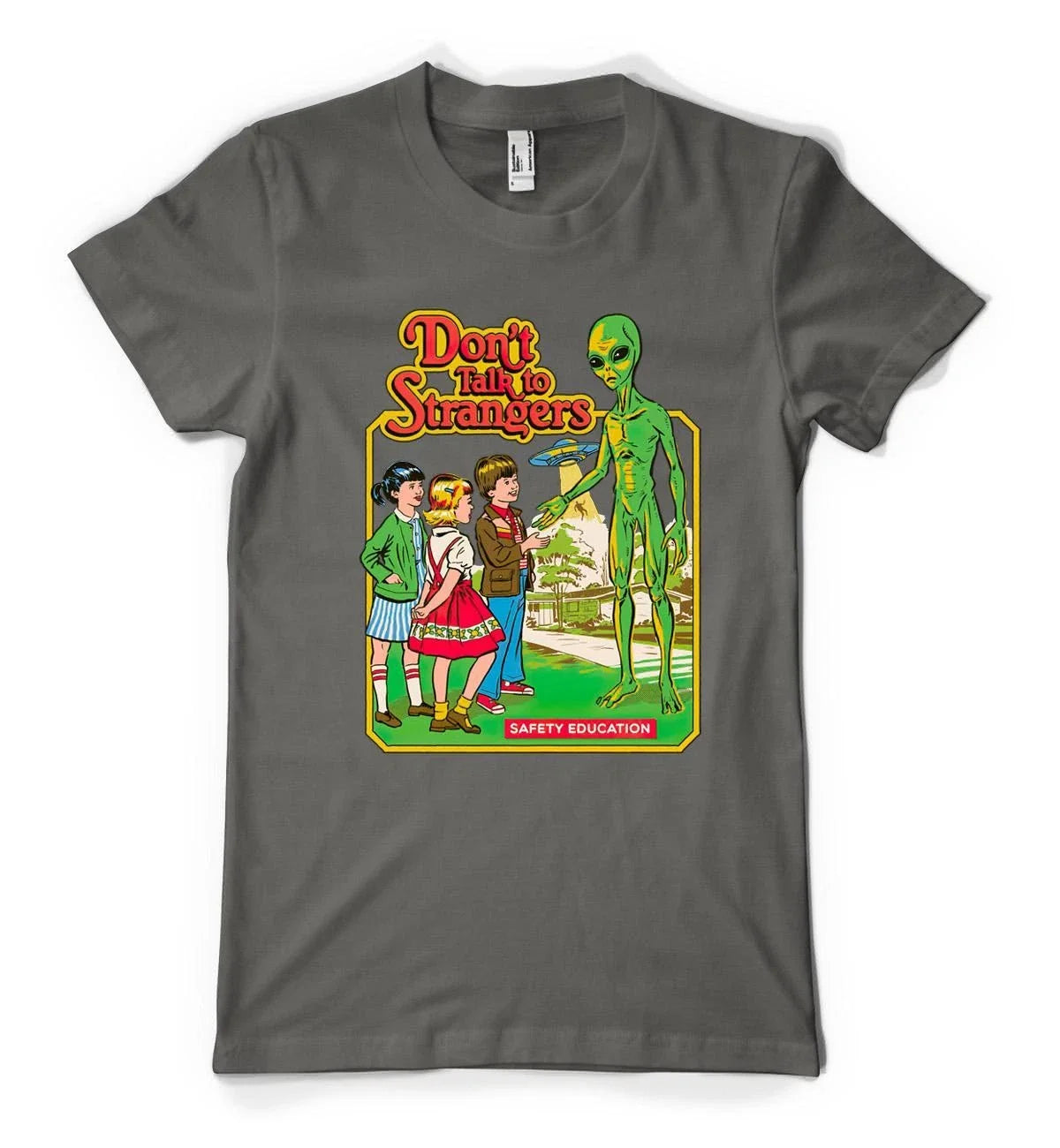 BNWT Don't Talk To Strangers Alien Safety - Adult & Kids T-Shirts, Sweatshirts & Hoodies apparel design preview 1