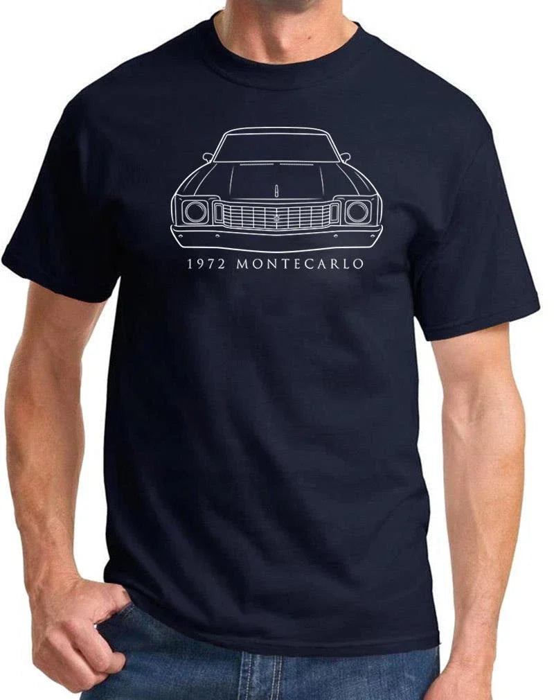 1972 Chevy Monte Carlo Classic Front End Design NEW - Adult & Kids T-Shirts, Sweatshirts & Hoodies apparel design preview 1
