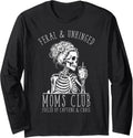 Mom Coffee Funny Feral and Unhinged Moms Club - Adult & Kids T-Shirts, Sweatshirts & Hoodies apparel design preview 1