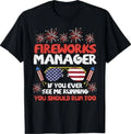 Fireworks Director Run Funny Fourth of July 4th Men - Adult & Kids T-Shirts, Sweatshirts & Hoodies apparel design preview 1