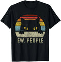 Ew People Retro Cat Funny Vintage Anti Social - Adult & Kids T-Shirts, Sweatshirts & Hoodies apparel design preview 1