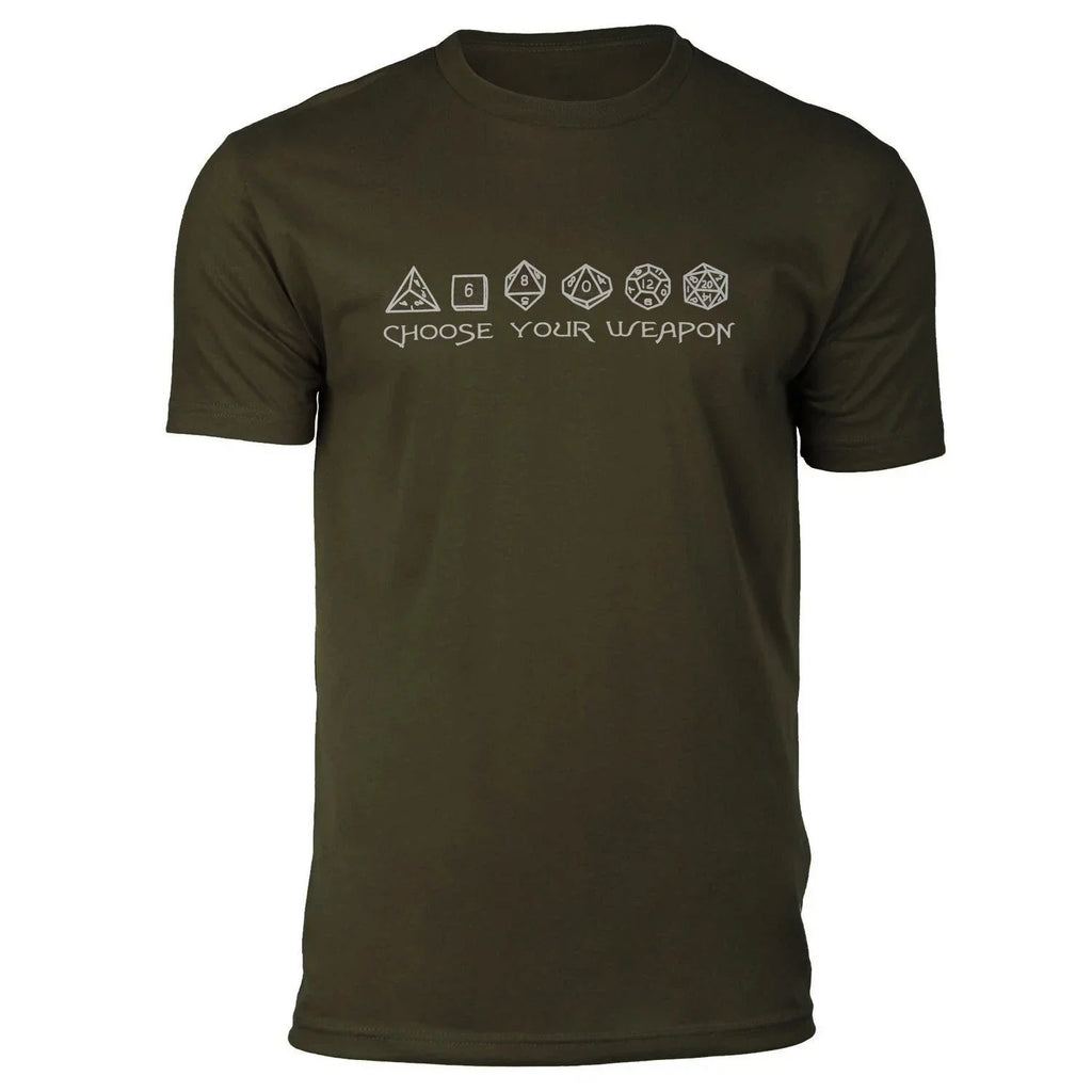 Dice: Choose your Weapon Premium Navy Green Small - Adult & Kids T-Shirts, Sweatshirts & Hoodies apparel design preview 1