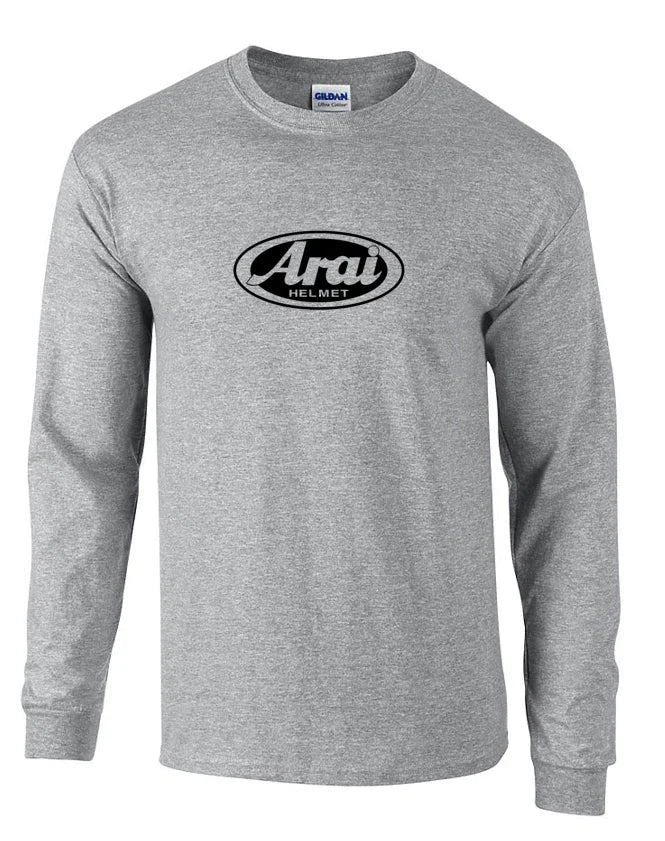 Arai Racing Helmet White Gray Black Logo Mens Cotton - Adult & Kids T-Shirts, Sweatshirts & Hoodies apparel design preview 1
