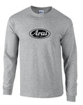 Arai Racing Helmet White Gray Black Logo Mens Cotton - Adult & Kids T-Shirts, Sweatshirts & Hoodies apparel design preview 1