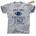 Polk High Football 4 Touchdowns One Game 80s Sitcom - Adult & Kids T-Shirts, Sweatshirts & Hoodies apparel design preview 1