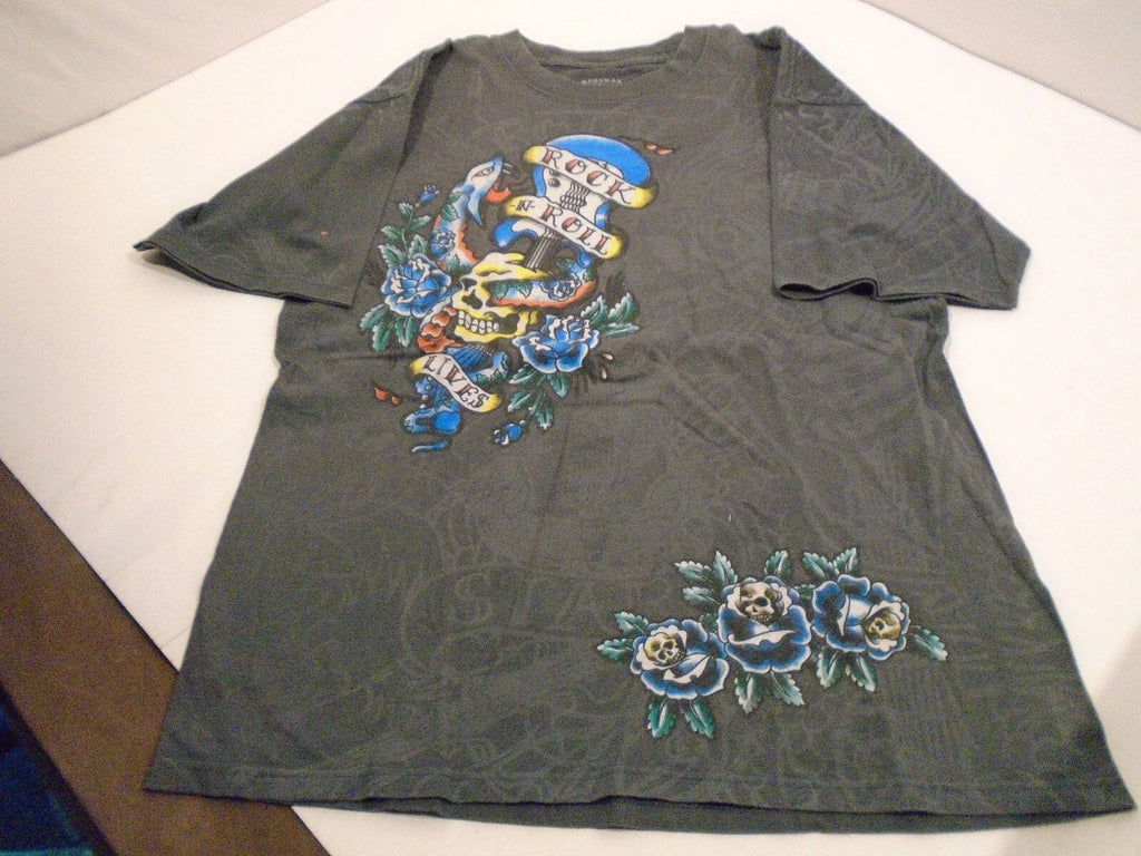 Men's Sz L Rock and Roll Lives Graphics Original Grey - Adult & Kids T-Shirts, Sweatshirts & Hoodies apparel design preview 1