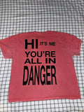 Charli XCX Brat Adult Large Red Hi It's Me Album - Adult & Kids T-Shirts, Sweatshirts & Hoodies apparel design preview 1