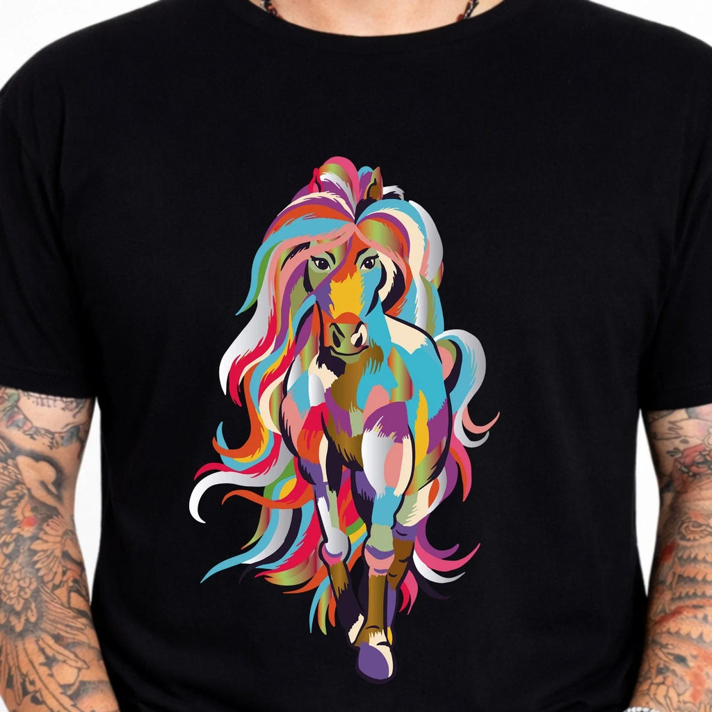 Colorful Horse Graphic Pop Art Animal Lover - Adult & Kids T-Shirts, Sweatshirts & Hoodies apparel design preview 1