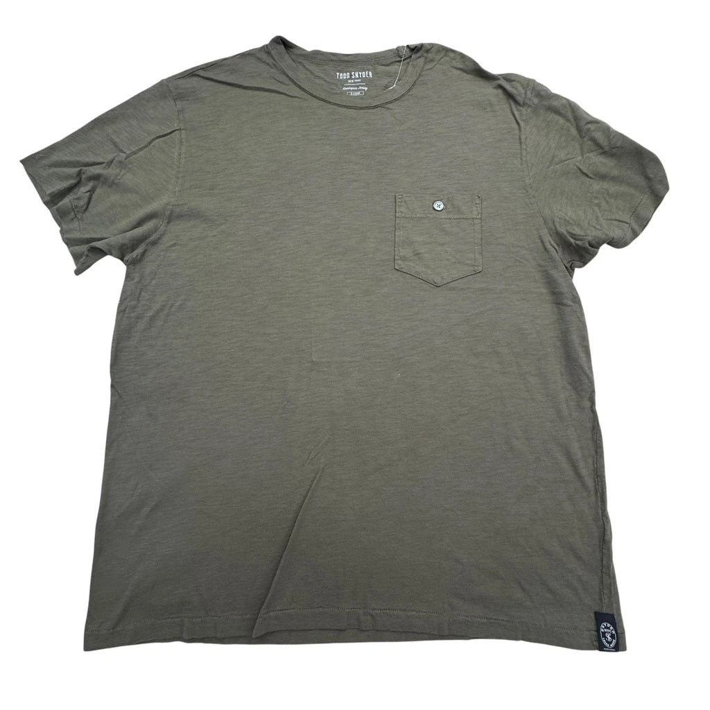 Todd Snyder Mens XL Olive Green Pocket Homespun - Adult & Kids T-Shirts, Sweatshirts & Hoodies apparel design preview 1