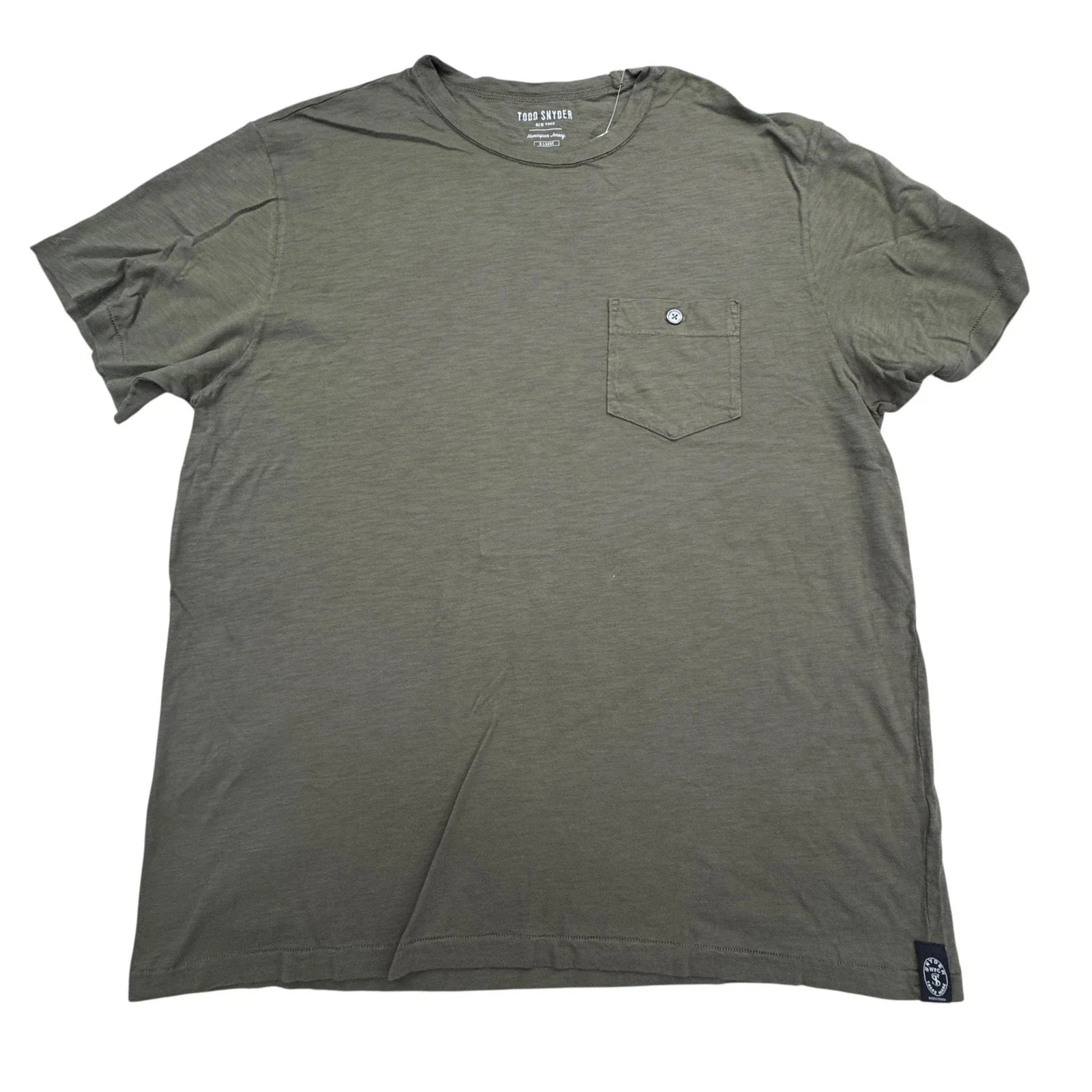 Todd Snyder Mens XL Olive Green Pocket Homespun - Adult & Kids T-Shirts, Sweatshirts & Hoodies apparel design preview 1